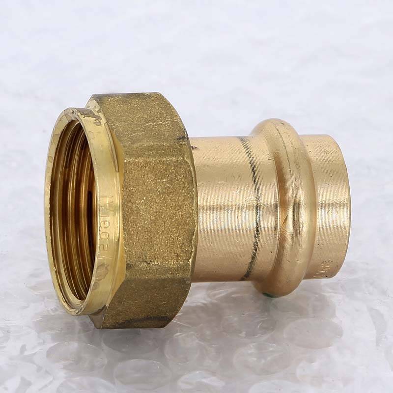 Муфта пресс с накидной гайкой Viega Sanpress 22x1 бронза 265687