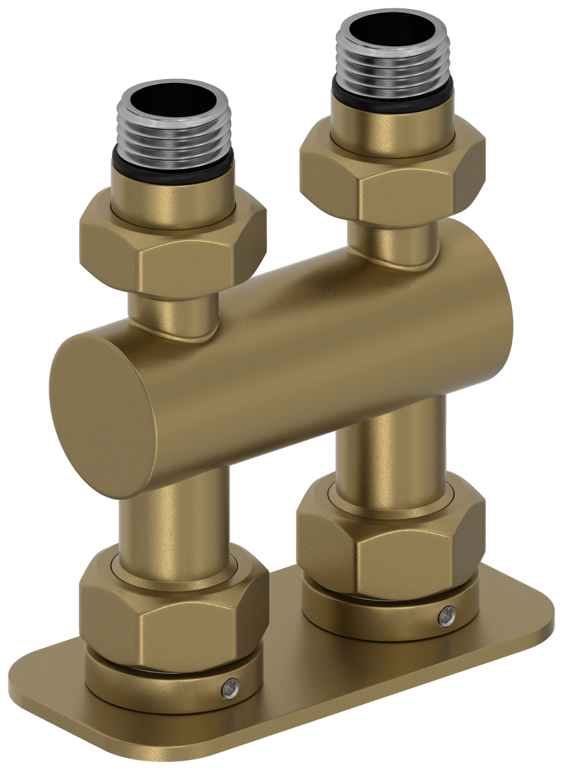 Узел прямого подключения Сунержа EU50 2 x НР G 1/2 / 2 x НГ G 3/4 золотой шёлк матовый 32-1537-1234