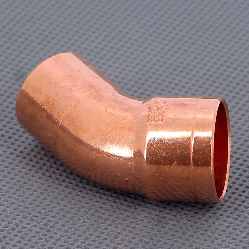 Угол медный 45 градусов однораструбный под пайку Viega 22 мм 100605