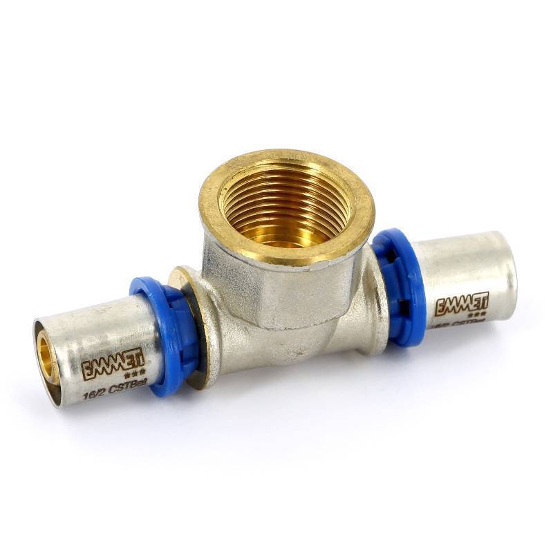 Тройник пресс-В Emmeti 16x3/4x16 мм 28101401