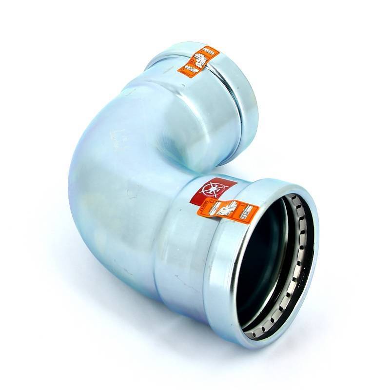 Угол пресс 90° Viega Prestabo 76.1 мм оцинкованная сталь 597566