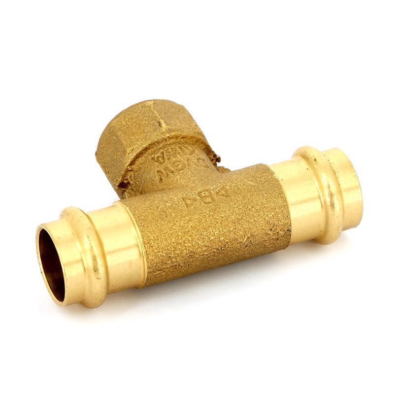 Тройник пресс-В IBP B-Press 22x3/4x22 мм бронза P4130G02206022