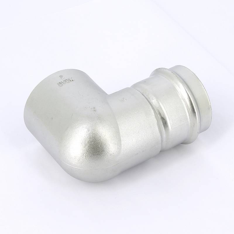 Угольник переходной Viega Sanpress Inox 90° 54х2 пресс-В компактный нержавеющая сталь 437077