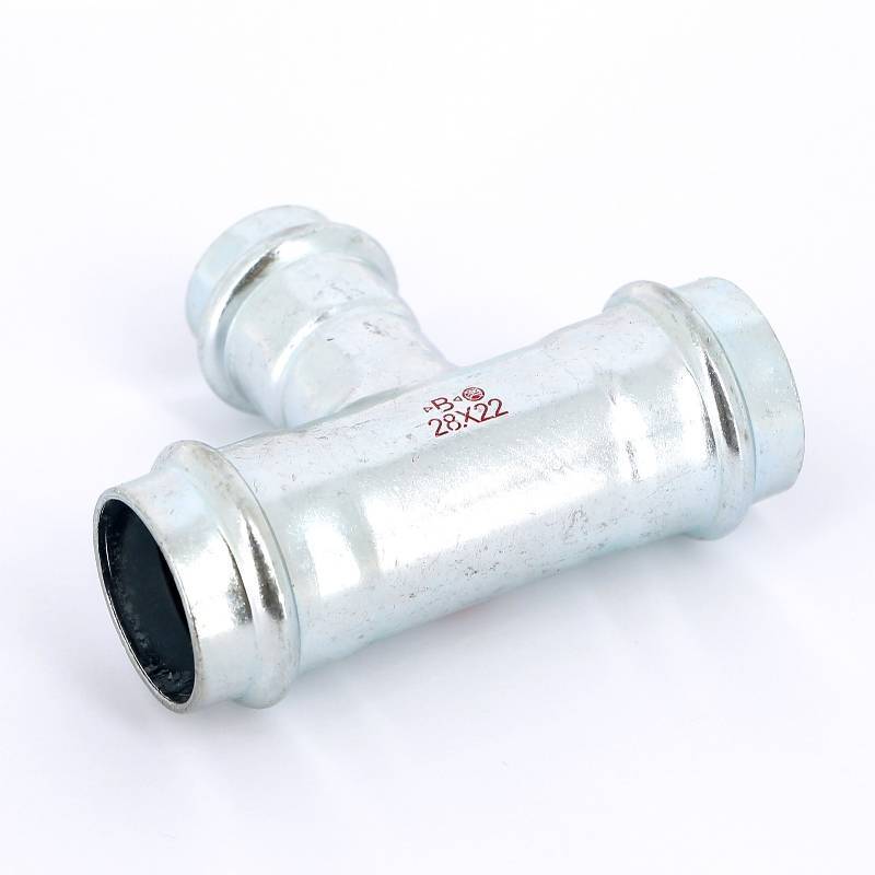 Тройник пресс IBP >B< Press Carbon 28х22х28 мм оцинкованная сталь PC5130 0282228