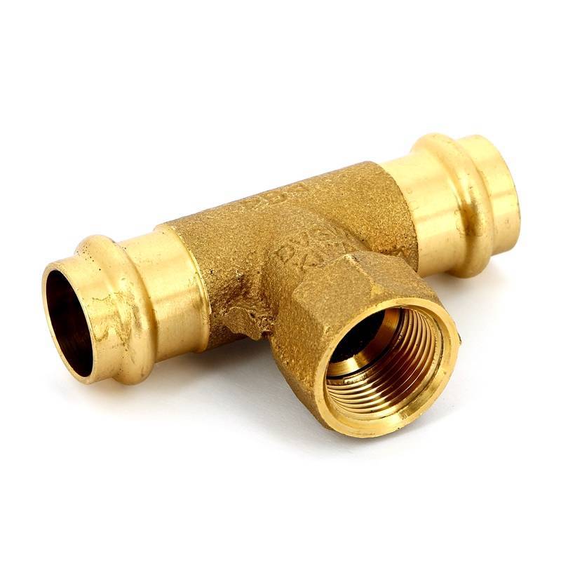 Тройник пресс-В IBP B-Press 22x3/4x22 мм бронза P4130G02206022