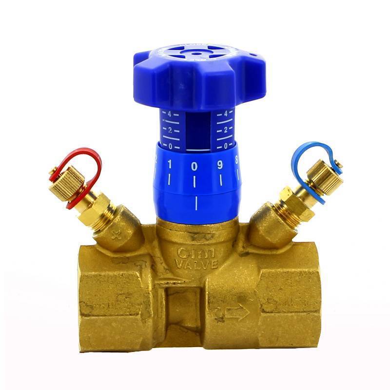 Клапан балансировочный ручной Cimberio CIM 787OT 1/2 ВВ с 2 ниппелями CIM 787OT 1/2