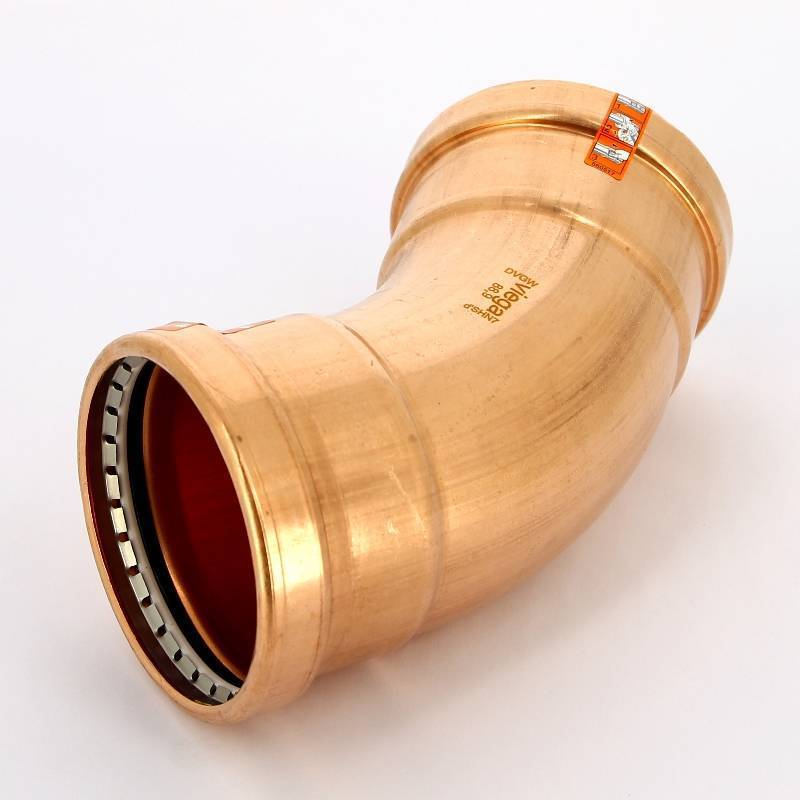 Угол пресс 45° Viega Profipress XL медь 88.9 мм 476915