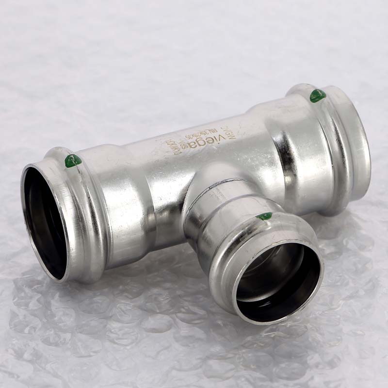 Тройник пресс Viega Sanpress Inox 35x28x35 мм нержавеющая сталь 436018