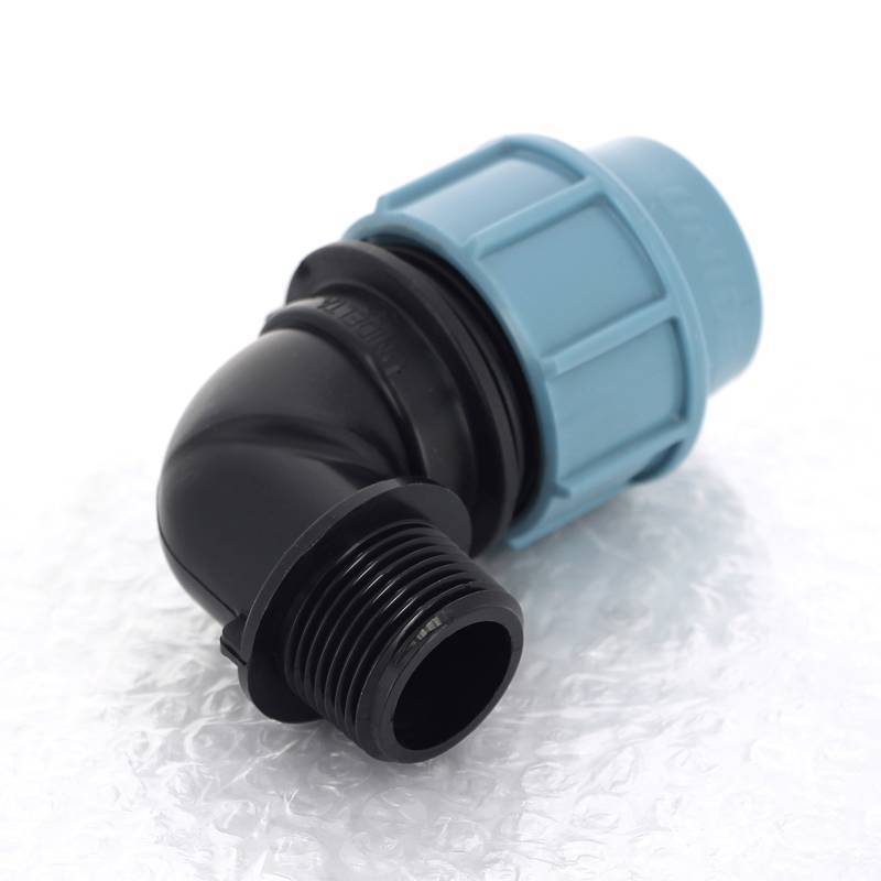 Угольник обжимной для труб ПНД Unidelta Deltone 32х1 наружная резьба 1008032004