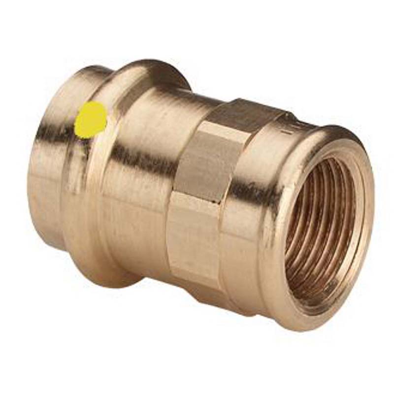 Муфта пресс с внутренней резьбой Viega Profipress G 18x3/4 бронза 346409