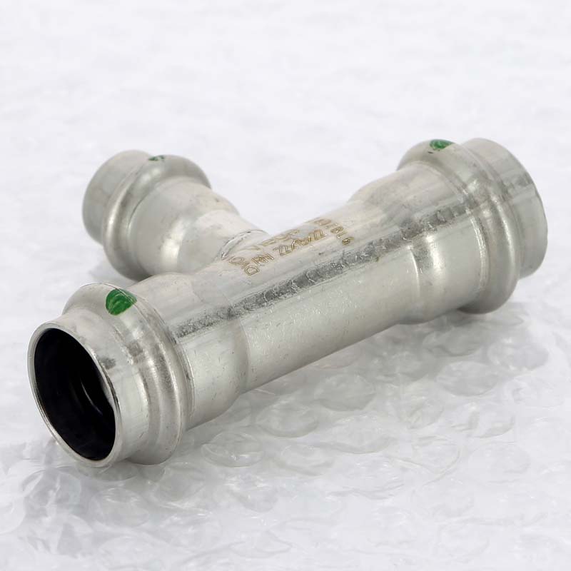 Тройник пресс Viega Sanpress Inox 22x15x22 мм нержавеющая сталь 435936