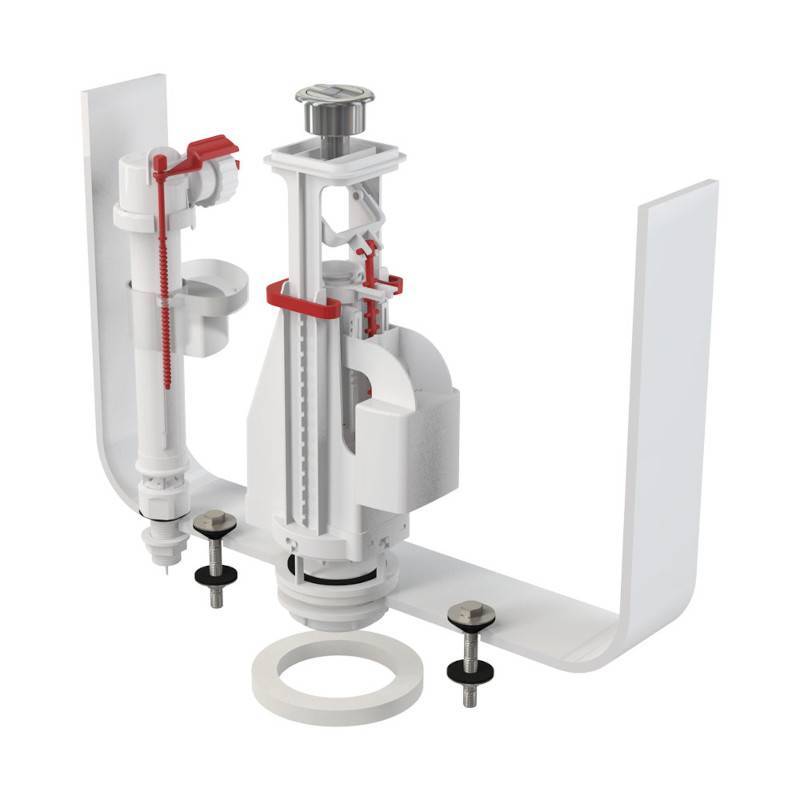 Выпускной комплект Alcaplast с двойной кнопкой и впускным механизмом A17 1/2 хром SA08S 1/2