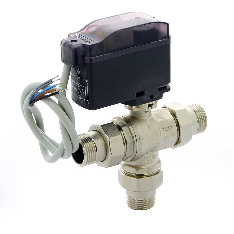 Кран шаровой трехходовой Emmeti MODULO COMPACT с сервоприводом 1 НН 01425810