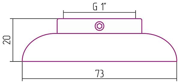 Отражатель декоративный Стилье н/ж d 1 белый 12100-0100