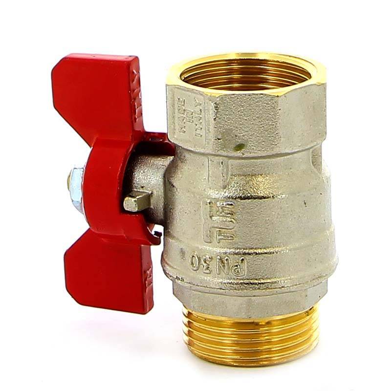 Кран шаровой Tiemme MISTRAL НВ бабочка 1 2360011