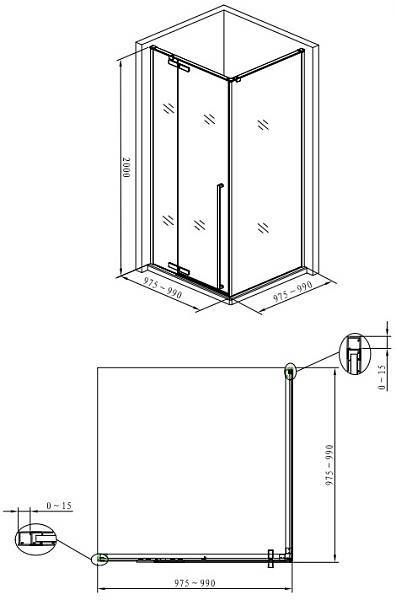 Душевой уголок Allen Brau Fantasy 100x100 см хром 3.11002-00