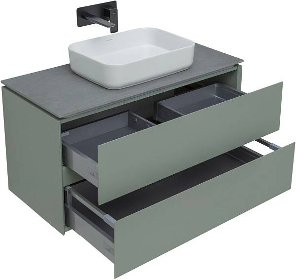 Тумба под раковину Allen Brau Infinity 100 см зеленый/серый 1.21003.CGM