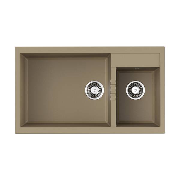 Кухонная мойка Omoikiri Tedori 86-2-LB-CH 86x50 см шампань 4993937