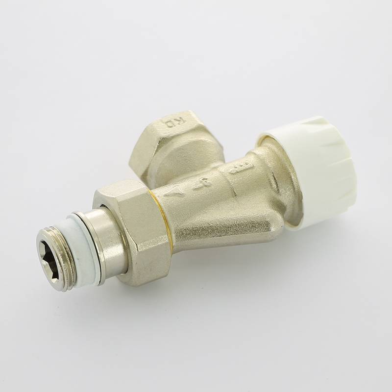 Вентиль термостатический Simplex угловой-осевой HB 1/2 с преднастройкой никелированный F34008