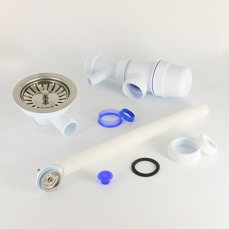 Сифон для мойки Wirquin Элит 1 1/2 х 40 мм чашка 114 мм с отводом и круглым переливом 30986177