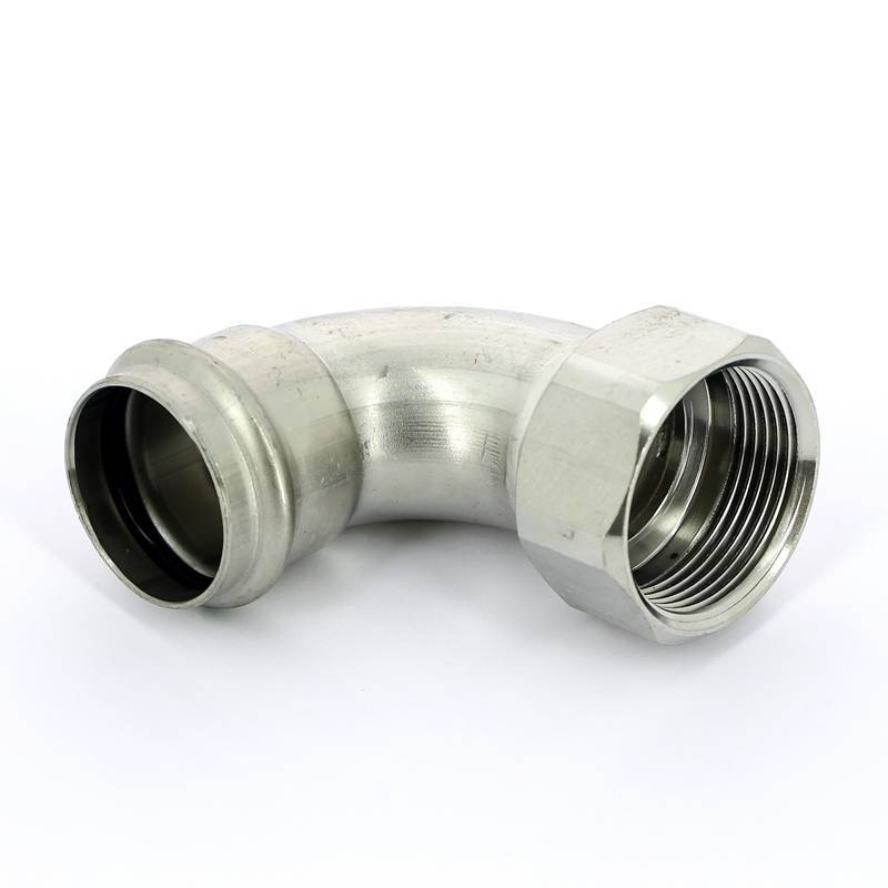 Угольник переходной Viega Sanpress Inox 90° 35х1 1/4 пресс-В нержавеющая сталь SC-Contur 437138