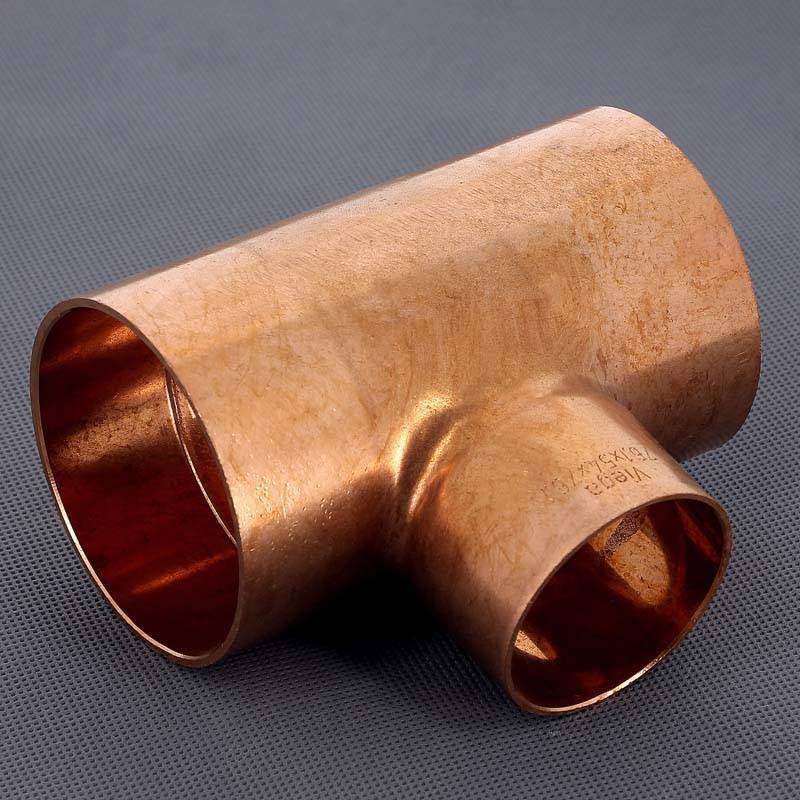 Тройник медный под пайку Viega 76.1х54х76.1 мм 595357