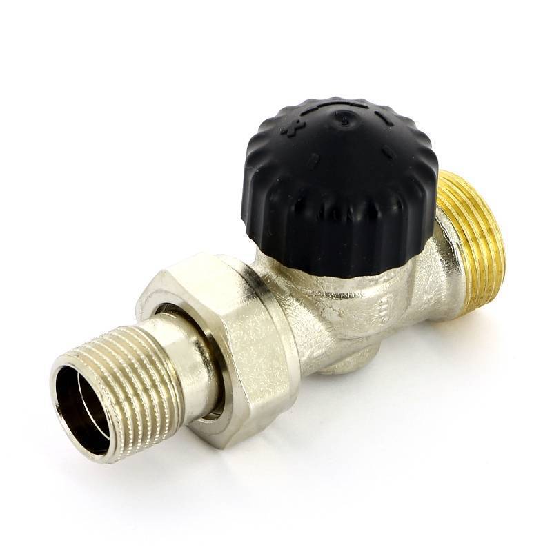 Вентиль термостатический Uni-Fitt прямой HH 1/2 x 3/4 EK никелированный 162N2300