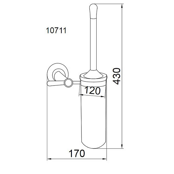 Ершик для туалета Boheme Puro подвесной хром 10711
