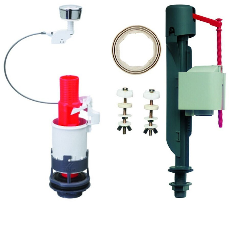 Однокнопочная арматура MD c заливным клапаном Jollyfill донный, пластик