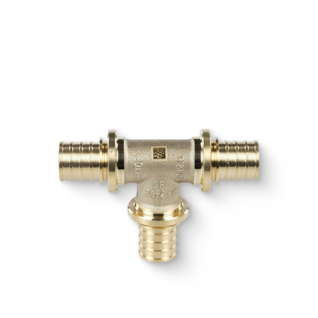 Тройник аксиальный 20, MX, латунь
