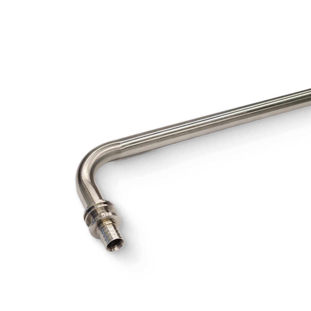 Трубка Г-образная REHAU из нержавеющей стали для подключения радиатора 16/500 мм 509060