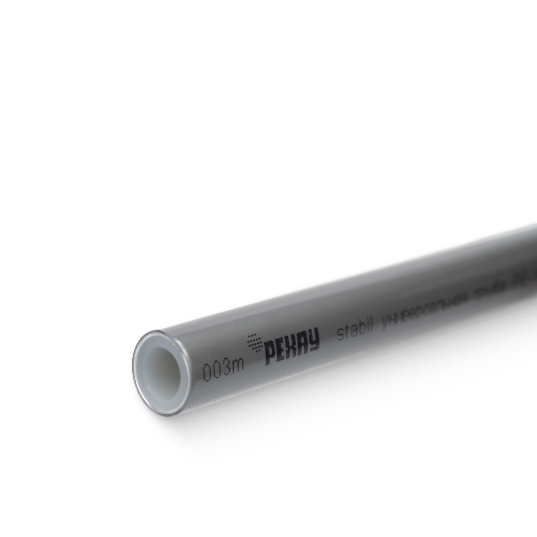 Труба металлополимерная Stabil 25 х 3.7, PE-Xa/AI/PE-RT, бухта 50 м, универсальная, серебристая