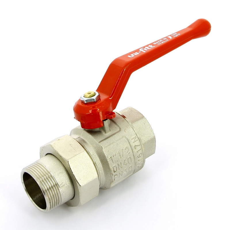 Кран шаровой НВ 1 1/2 с разъемным соединением, полнопроходной, ручка ETALON