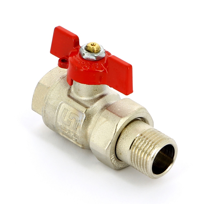 Кран НВ 1/2 с разъемным соединением, полнопроходной, бабочка ETALON