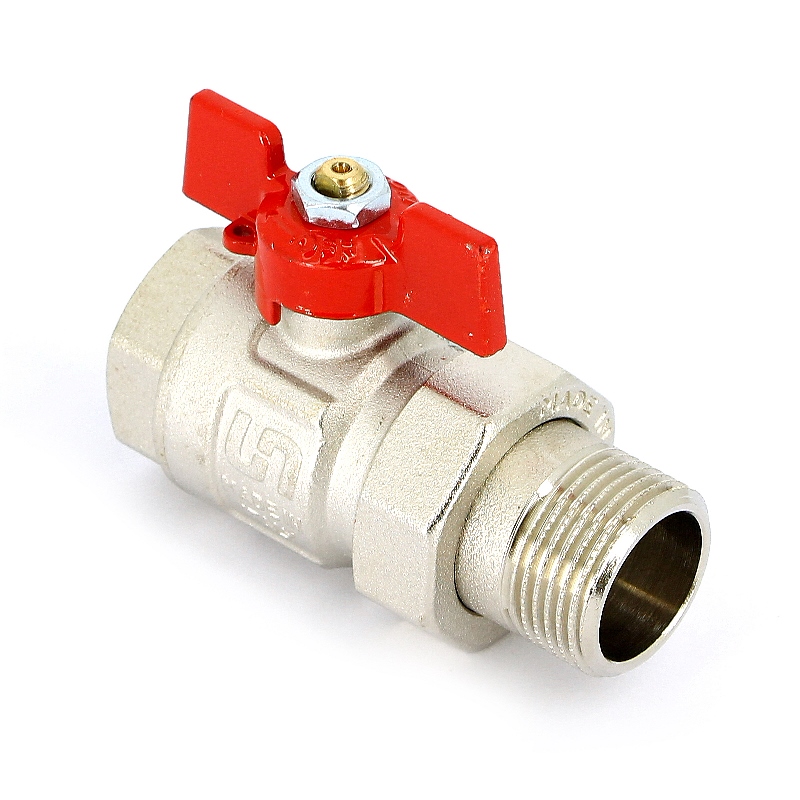 Кран НВ 1 с разъемным соединением, полнопроходной, бабочка ETALON