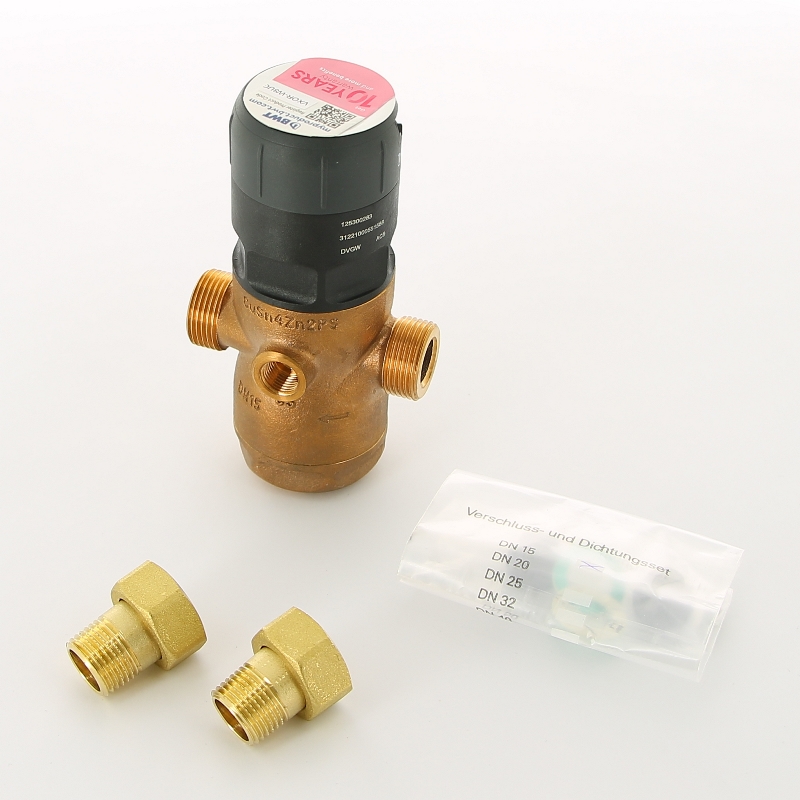 Редуктор давления 1/2 1.5-7 бар PN25 D1 Red бронза, для г/в, бронз. колба, с разъем. соед