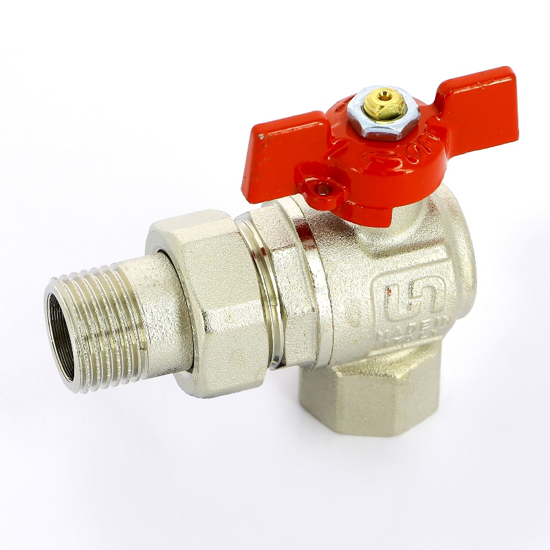 Кран угловой НВ 1/2 с разъемным соединением, полнопроходной, бабочка