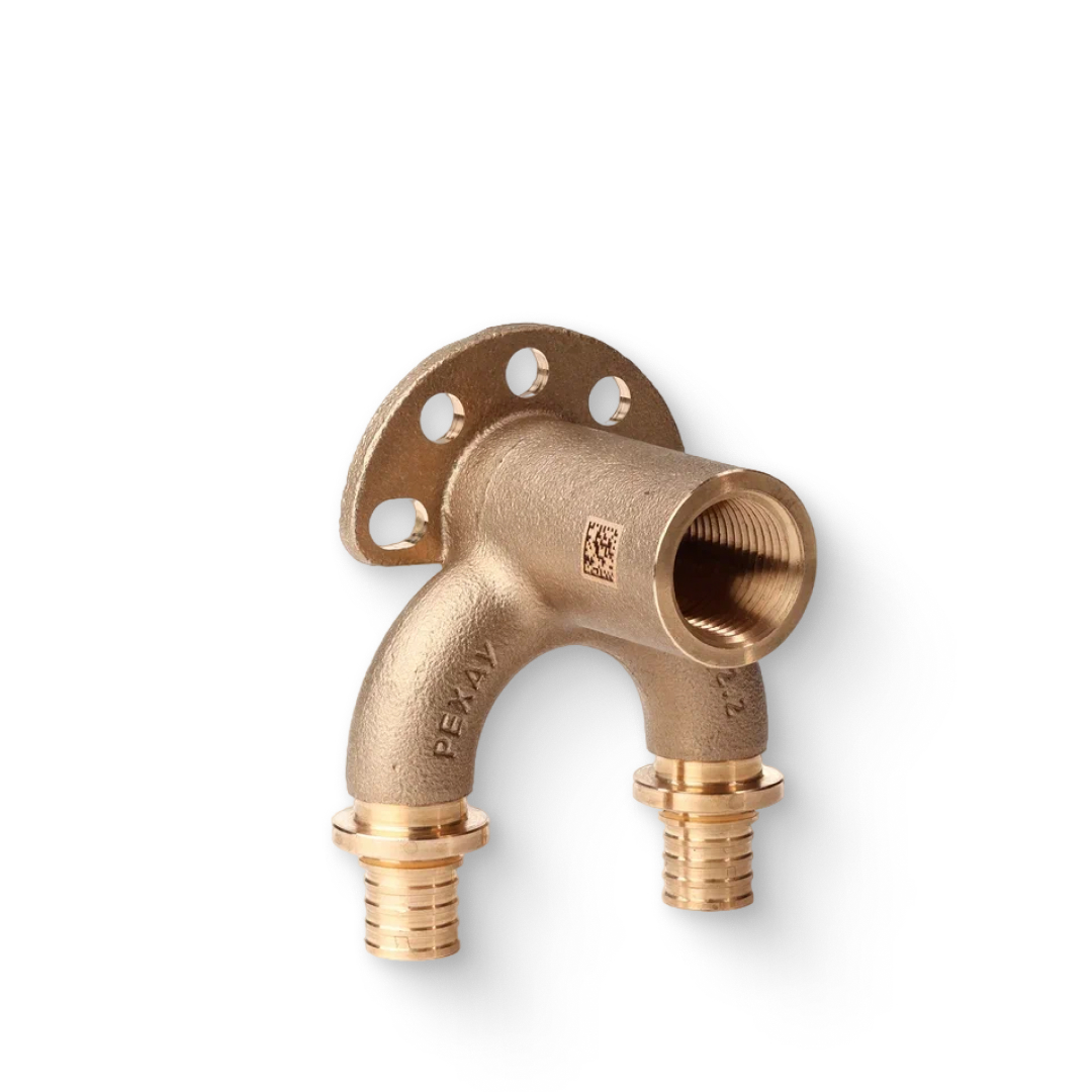 Угольник настенный проточный Rehau RAUTITAN RX+ 16/16-Rp 1/2 длинный 14564191001