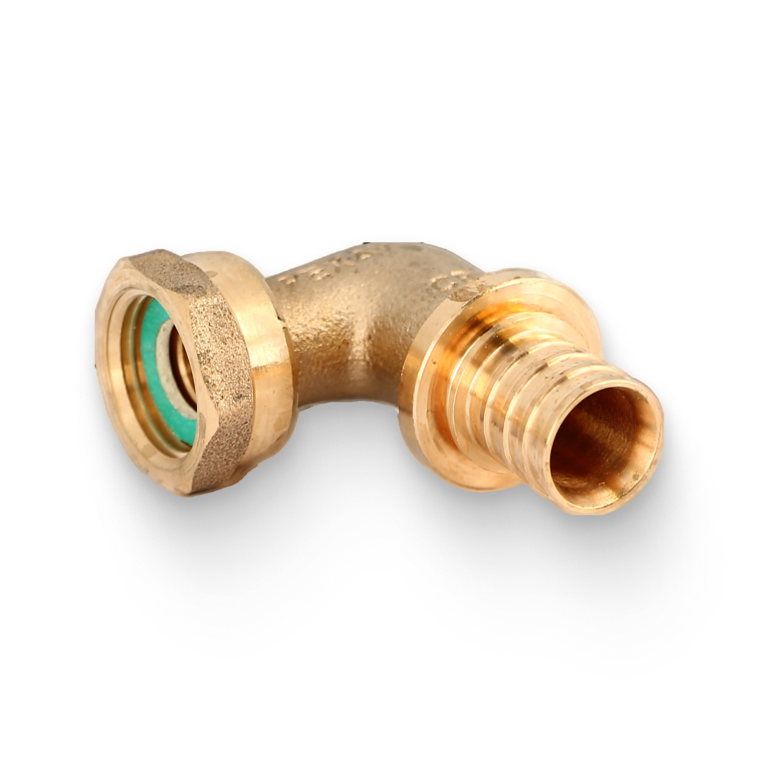 Угол аксиальный с накидной гайкой В 20 х 1/2, RX+, бронза