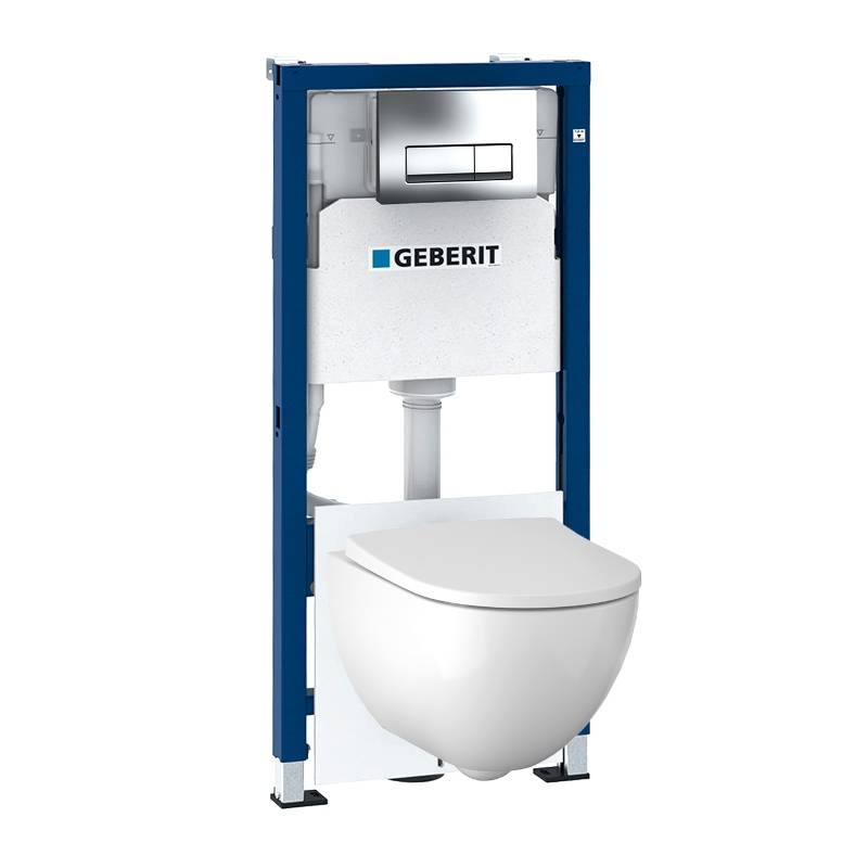 Комплект инсталляции Geberit Acanto с подвесным унитазом и сиденьем 500.128.21.A