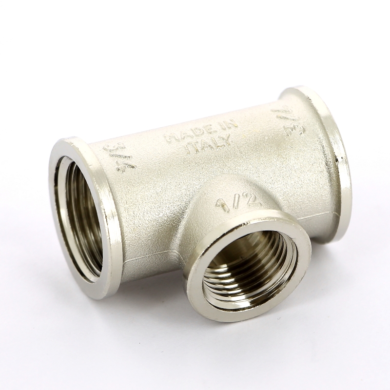 Тройник В 3/4'x1/2'x3/4' никелир.