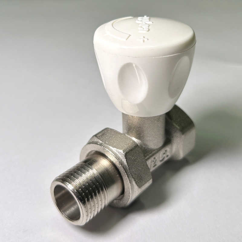 Вентиль ручной Uni-Fitt прямой 1/2 никелированный с разъемным соединением 150N2000