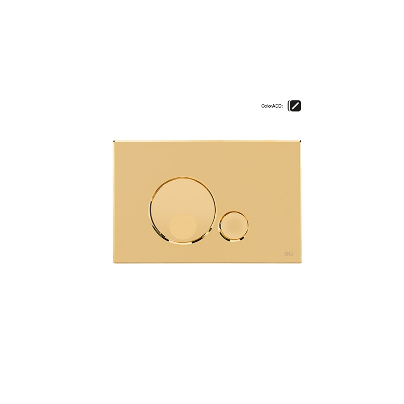 Кнопка смыва OLI GLOBE 152954, пластик, золото