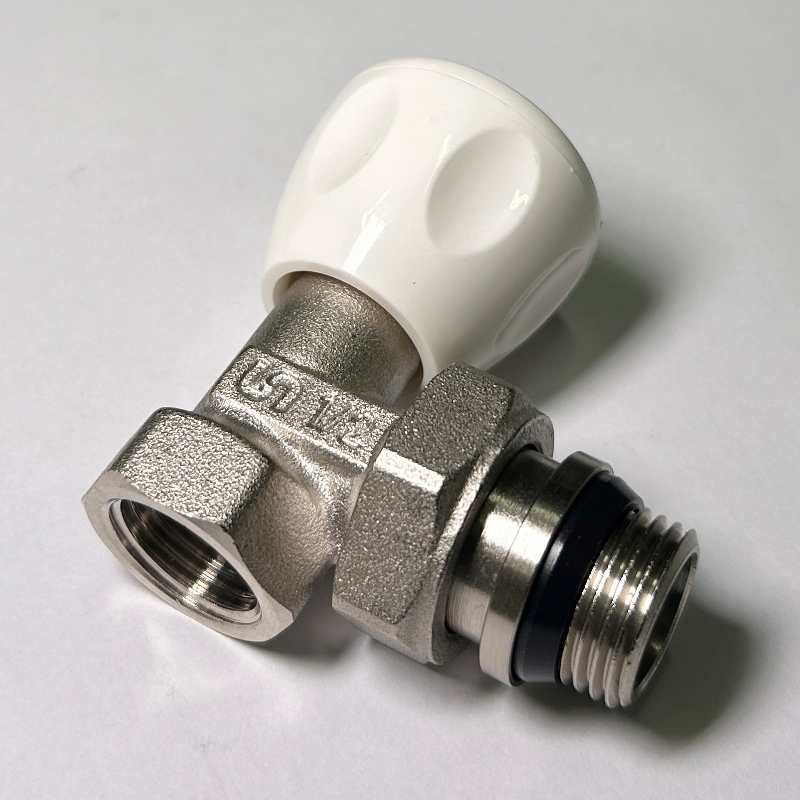 Вентиль ручной угловой FAR 1/2 НВ быстрого монтажа никелированный 1615 12