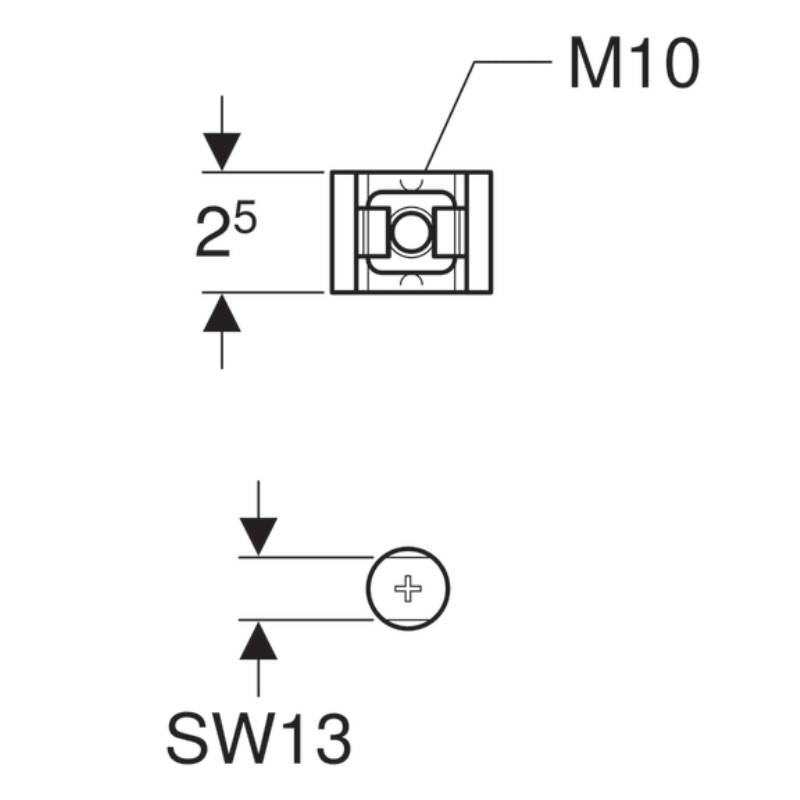 Скоба крепежная Geberit GIS M10 461.004.00.1