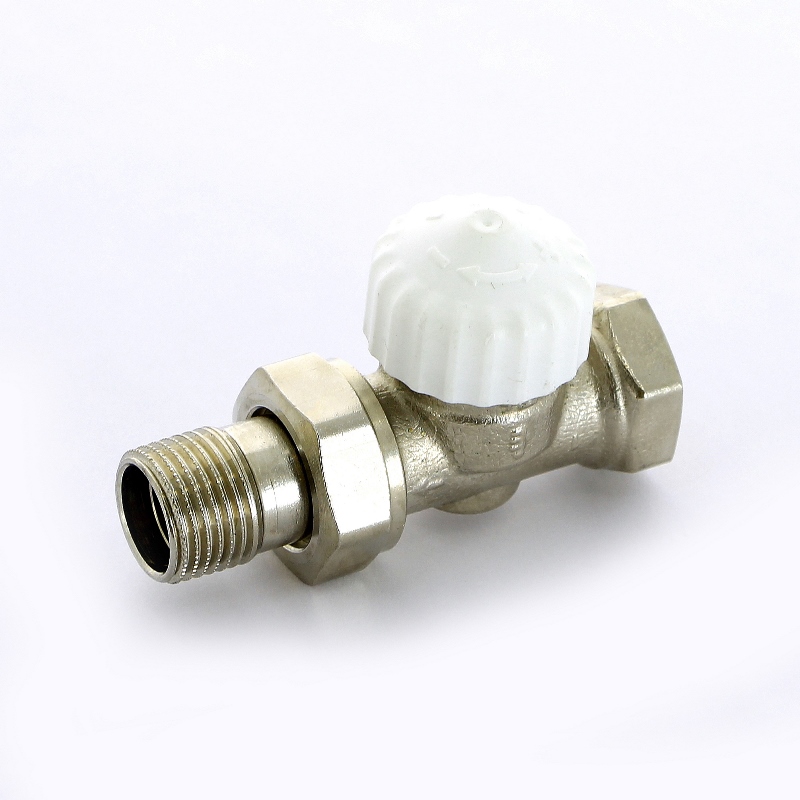 Вентиль термостатический НВ 1/2, никелированный с разъёмным соединением