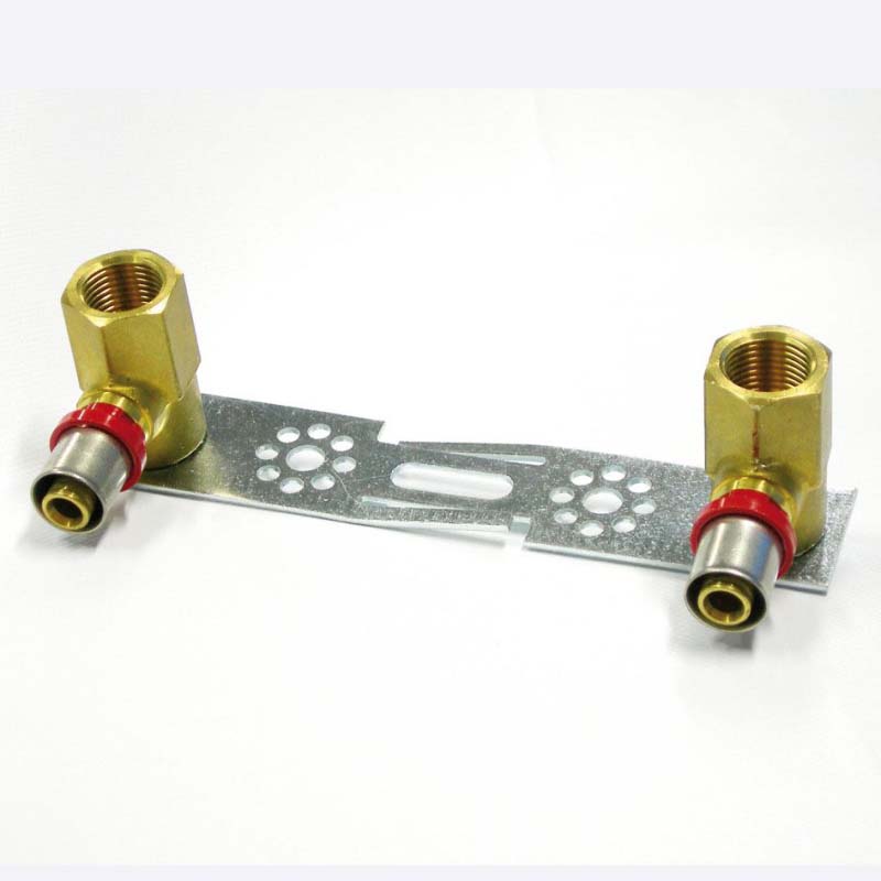 Водорозетка пресс-В 20х1/2'двойная на планке с вертикальной подводкой