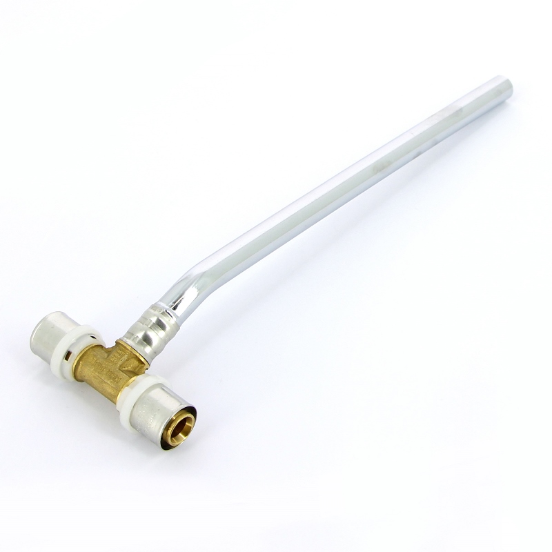 Тройник пресс 20 с трубкой d15 l=300мм для радиаторов