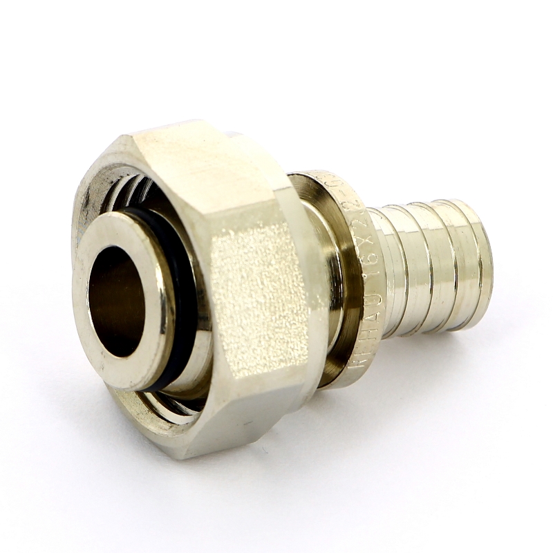 Соединитель надвиж-В 16 x 3/4EK никелированный, DZR-латунь