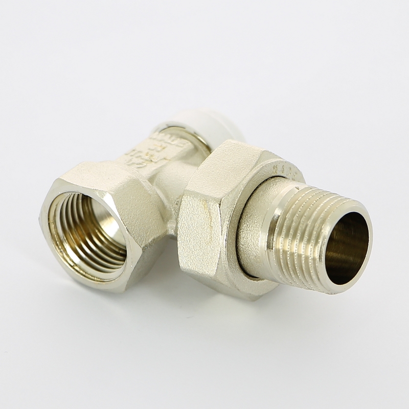 Вентиль обратный угловой НВ 1/2 с разъёмным соединением, никелированный